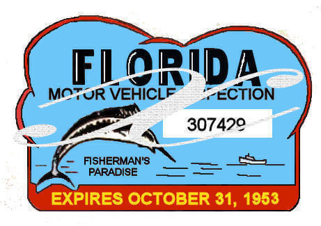 (image for) 1953 Florida Safety Check Inspection sticker
